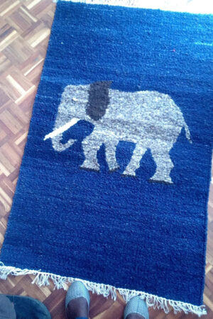 Blue Elephant Rug