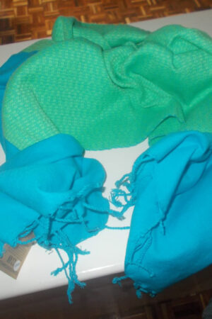 Blue & Green Spaced Scarf